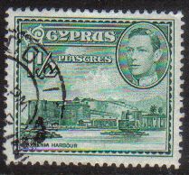 Cyprus Stamps SG 155ab 1951 KGVI  1 1/2  Piastres - USED (g189)