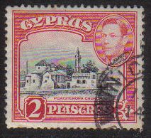 Cyprus Stamps SG 155b 1942 KGVI  2 Piastres - USED (g181)