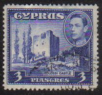 Cyprus Stamps SG 156a 1942 KGVI  3 Piastres - USED (g173)