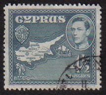 Cyprus Stamps SG 157 1938 KGVI  4 1/2 Piastres - USED (g211)