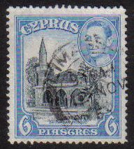 Cyprus Stamps SG 158 1938 KGVI 6 Piastres - USED (g215)