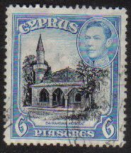 Cyprus Stamps SG 158 1938 KGVI 6 Piastres - USED (g217)