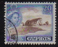 Cyprus Stamps SG 178 1955 QEII  20 Mils - USED (e365)