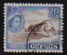 Cyprus Stamps SG 178 1955 QEII  20 Mils - Used (e366)