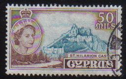 Cyprus Stamps SG 183 1955 QEII  50 Mils - USED (e376)