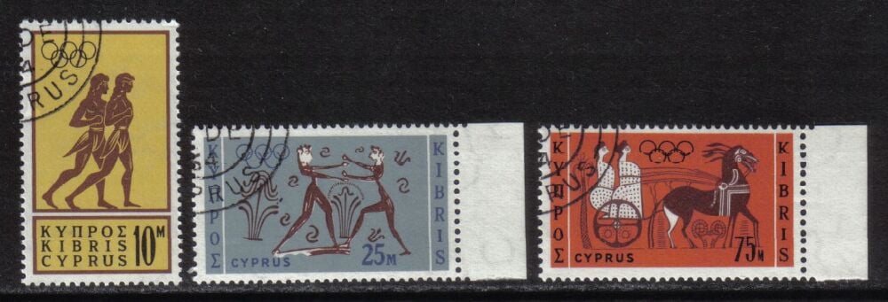 Cyprus Stamps SG 246-48 1964 Tokyo Olympic Games - USED (h403)