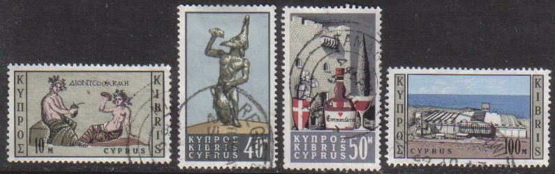 Cyprus Stamps SG 252-55 1964 Wine Industry - USED (g347)