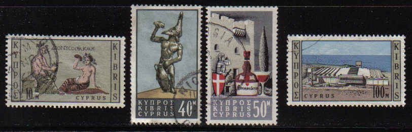 Cyprus Stamps SG 252-55 1964 Wine Industry - USED (b193)