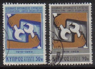 Cyprus Stamps SG 327-28 1969 I.L.O - USED (g727)