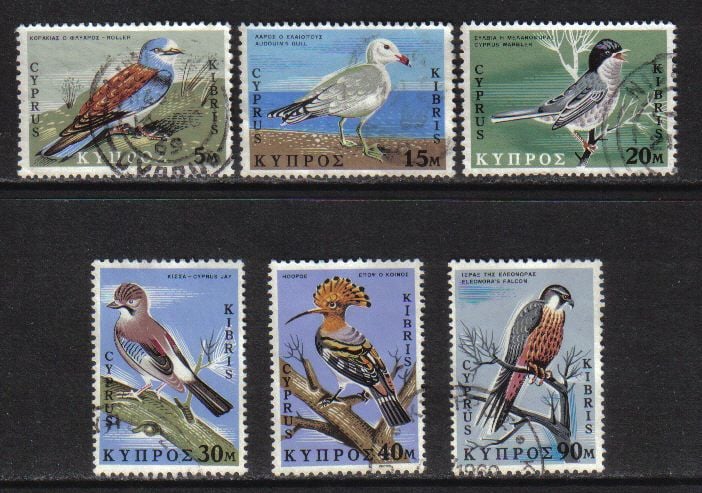 Cyprus Stamps SG 334-39 1969 Birds - USED (h433)