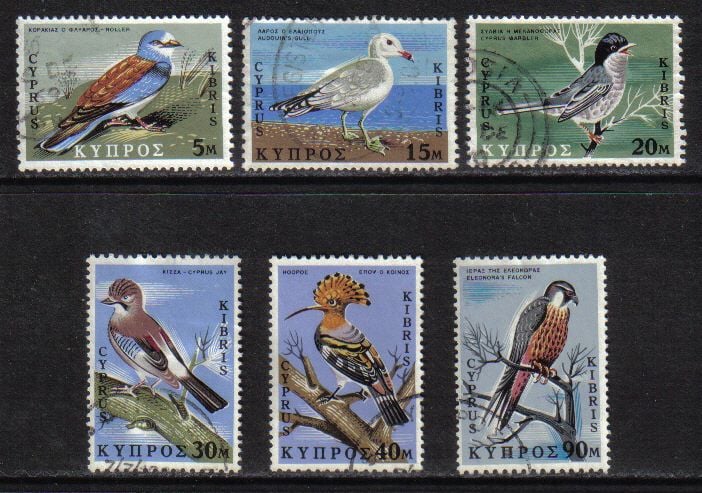 Cyprus Stamps SG 334-39 1969 Birds - USED (h432)