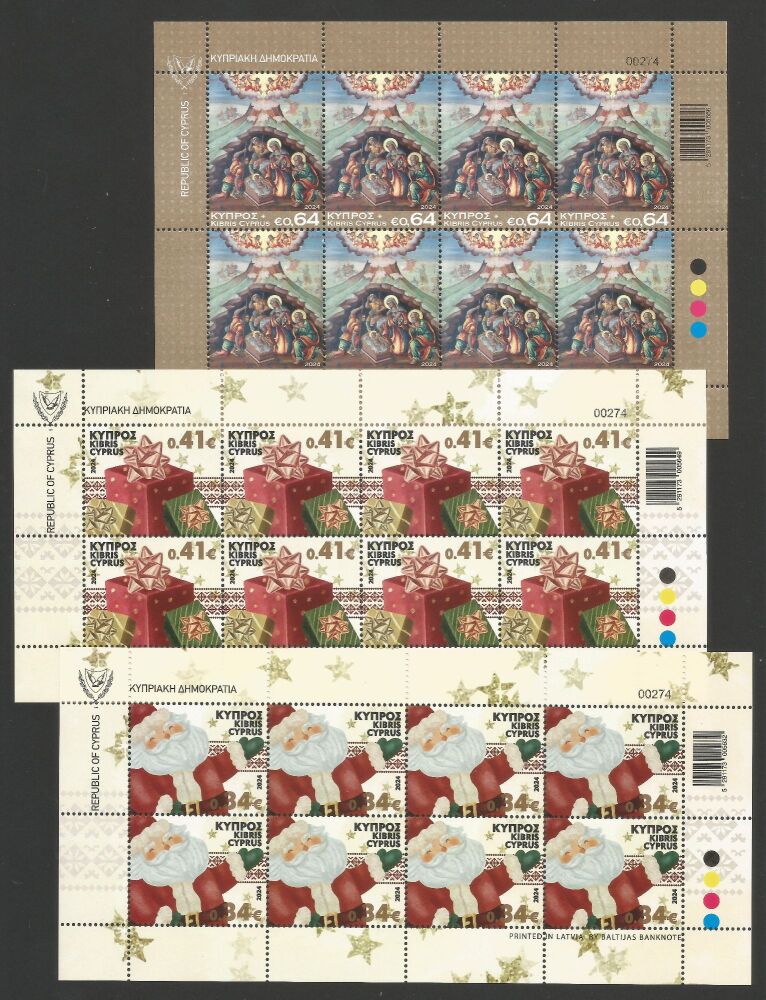 Cyprus Stamps SG 2024 (j) Christmas - Full Sheets MINT