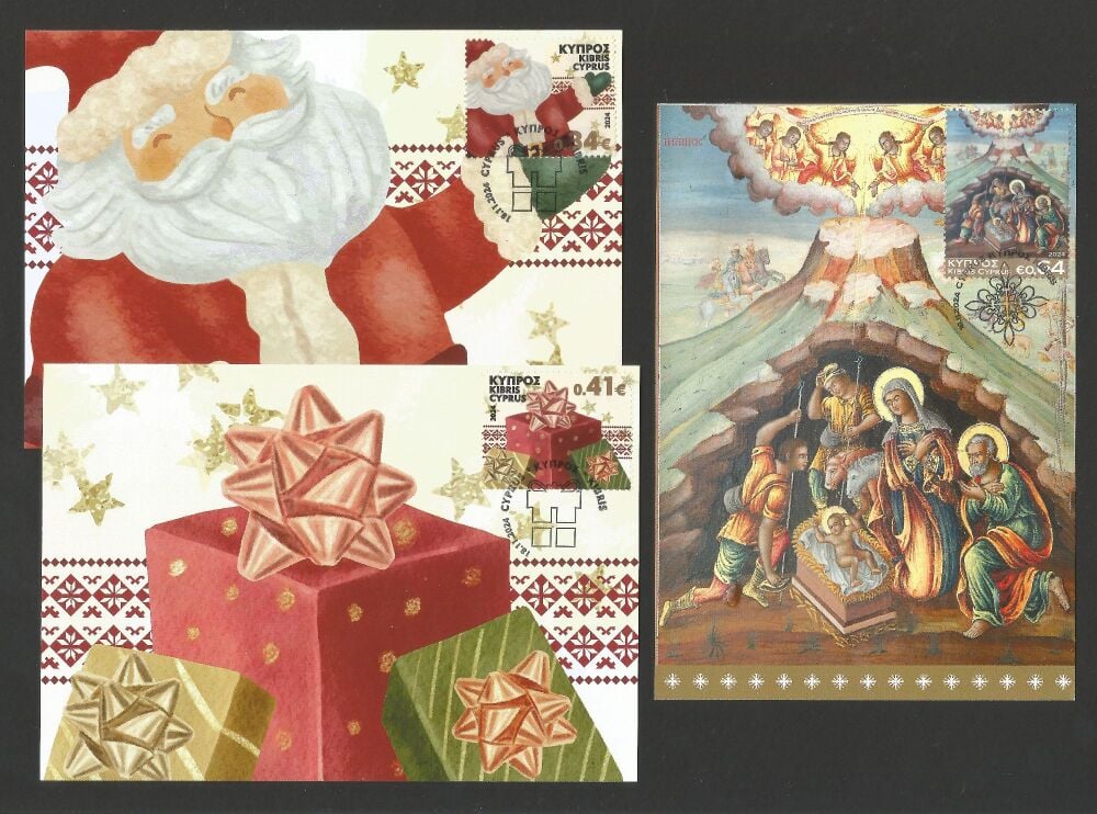 Cyprus Stamps Maxim Postcard Type 26 2024 Christmas