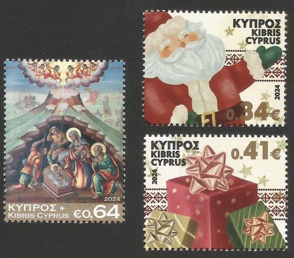 Cyprus Stamps Christmas 2024 - set of 3 stamps