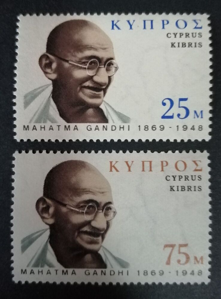 Cyprus Stamps SG 343-44 1970 Mahatma Gandhi - MINT