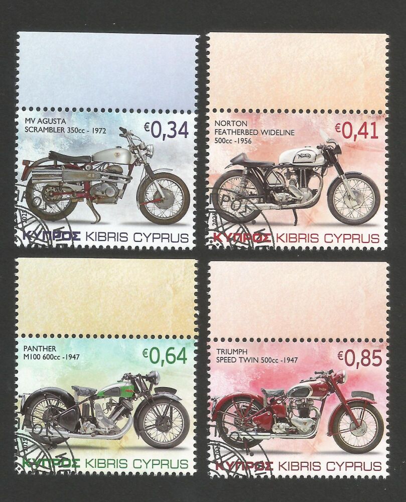 Cyprus Stamps SG 2025 (a) Old Motorcycles - CTO USED (n982)