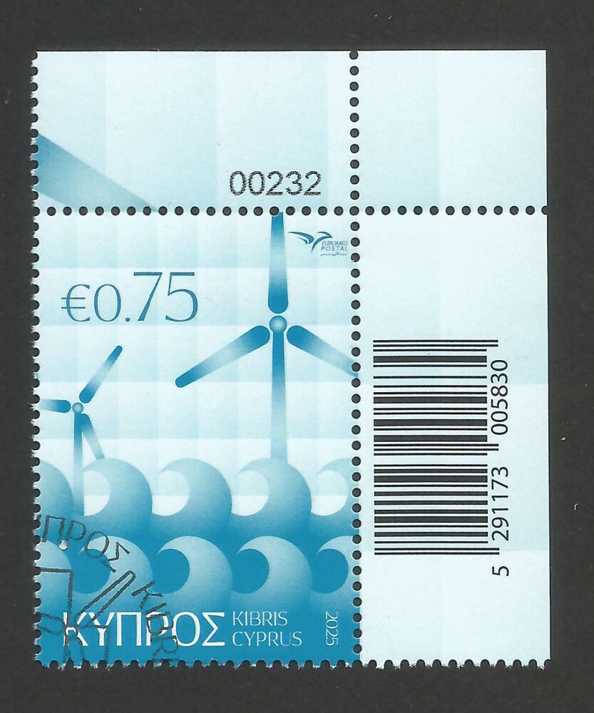 Cyprus Stamps SG 2025 (e) Euromed Mediterranean Resources Control Numbers - CTO USED (n989)