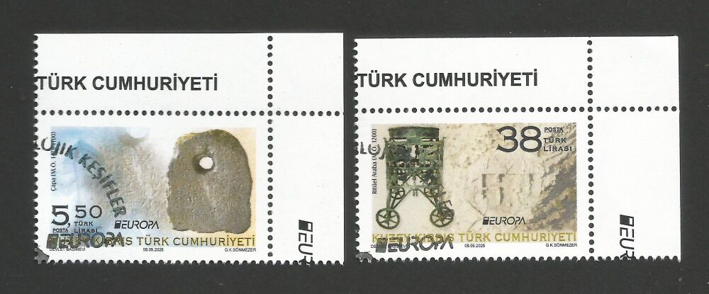 North Cyprus Stamps SG 2025 (b) EUROPA National Archaeological Discoveries - CTO USED (R124)