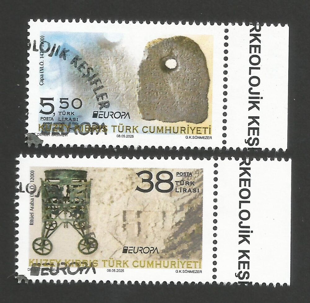 North Cyprus Stamps SG 2025 (b) EUROPA National Archaeological Discoveries - CTO USED (R122)
