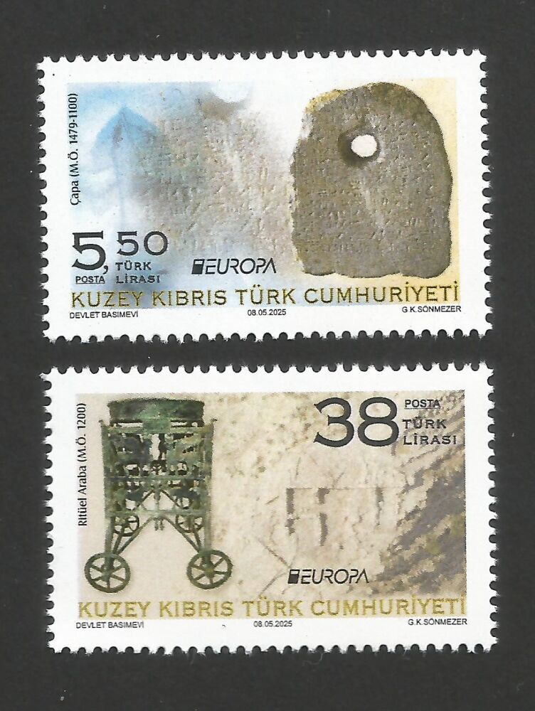 North Cyprus Stamps SG 2025 (b) EUROPA National Archaeological Discoveries - MINT