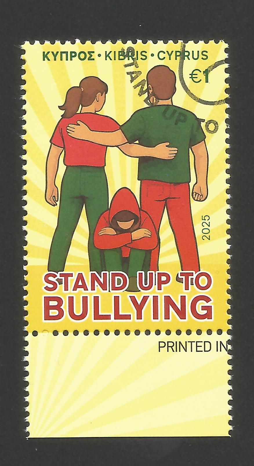 Cyprus Stamps SG 2025 (f) Stand up to Bullying - CTO USED (R142)