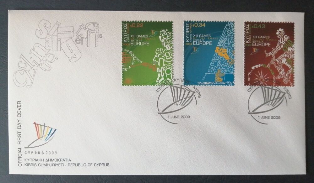 Cyprus Stamps SG 1190-92 2009 XIII Games of the Small States of Europe - Official FDC