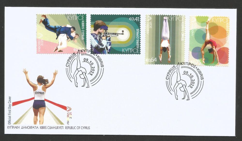 Cyprus Stamps SG 2025 (h) Games of the Small states of Europe (GSSE) - Official FDC