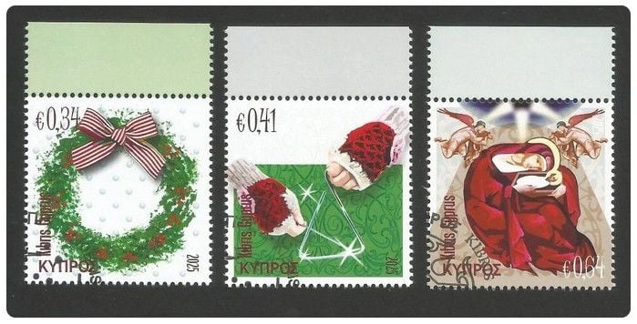 Cyprus Stamps SG 2025 - Christmas set of 3 stamps Cyprus Stamps SG 2025 - Christmas set of 3 stamps