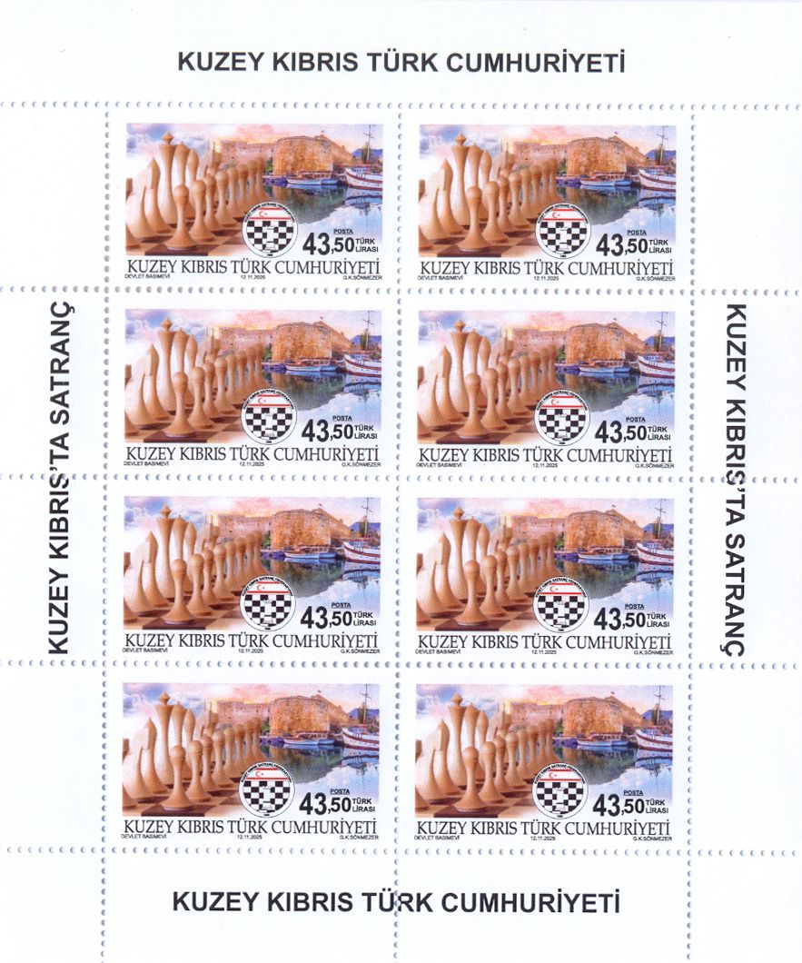 Chess in Northern Cyprus Full Sheet 43,50val sample imgs Chess in Northern Cyprus Full Sheet 43,50val sample imgs