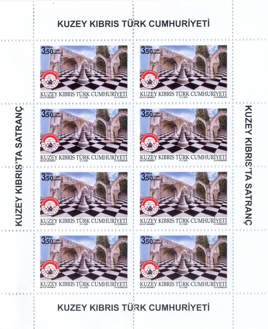 Chess in Northern Cyprus Full Sheet 3,50val sample imgs Chess in Northern Cyprus Full Sheet 3,50val sample imgs
