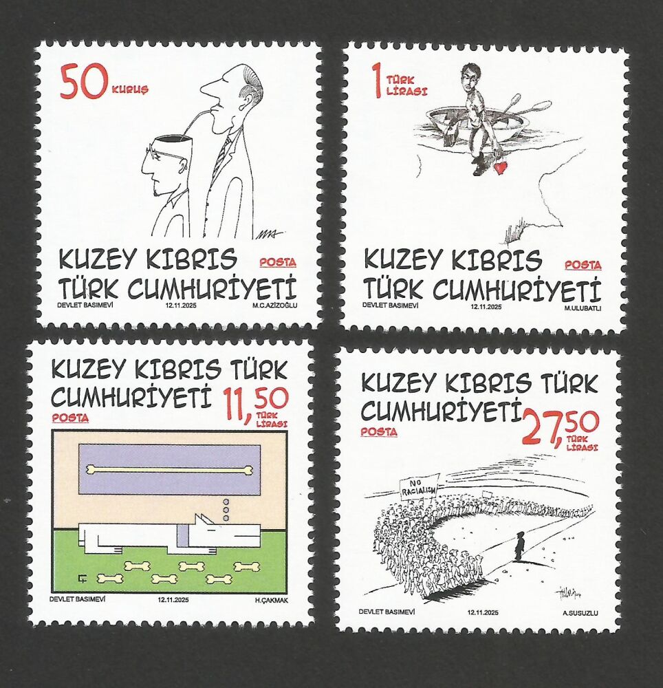 North Cyprus Stamps SG 2025 (d) Works of our Cartoon Artists - MINT