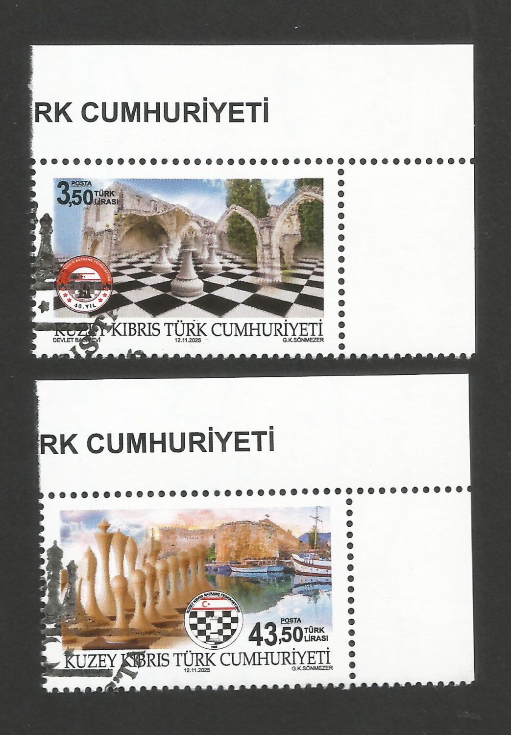 North Cyprus Stamps SG 2025 (c) Chess in Northern Cyprus - CTO USED (R171)