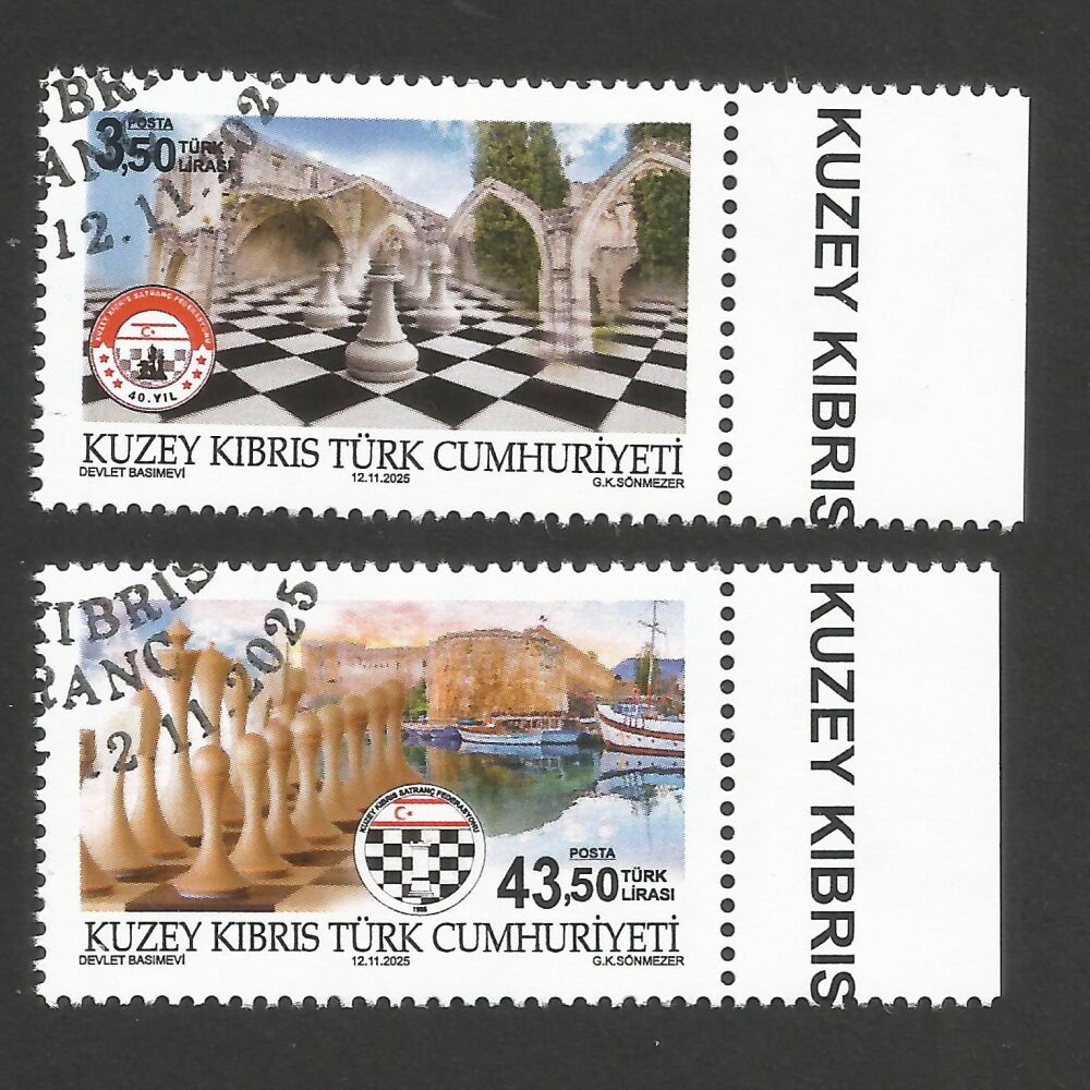 North Cyprus Stamps SG 2025 (c) Chess in Northern Cyprus - CTO USED (R169)