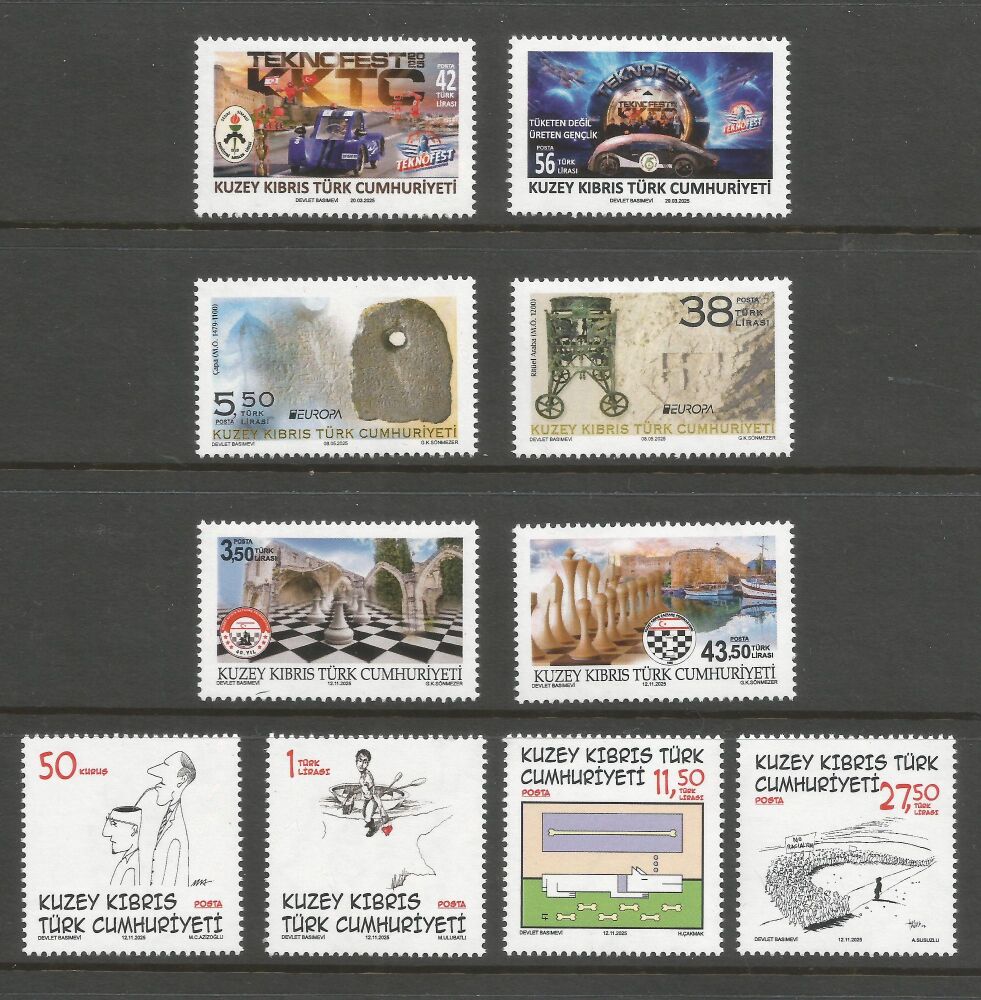 North Cyprus Stamps 2025 Complete Year Set - MINT