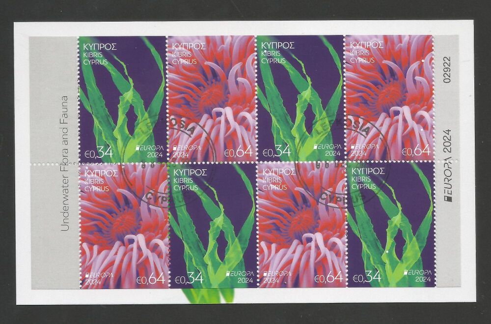 Cyprus Stamps SG 2024 (d) Europa Underwater Fauna & Flora - Booklet CTO USED (r222)