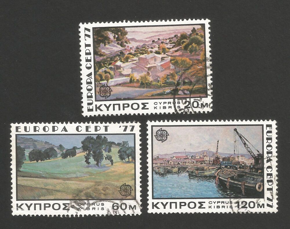 Cyprus Stamps SG 482-84 1977 Europa Landscapes - USED (r179)