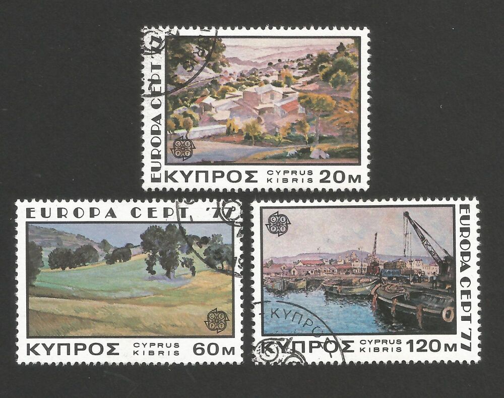 Cyprus Stamps SG 482-84 1977 Europa Landscapes - USED (r180)