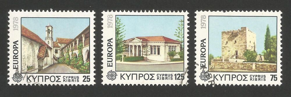 Cyprus Stamps SG 502-04 1978 Europa Architecture - USED (r191)