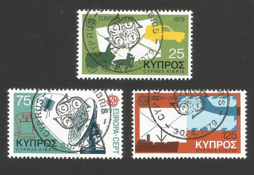 Cyprus Stamps SG 520-22 1979 Europa Communications - USED (r200)