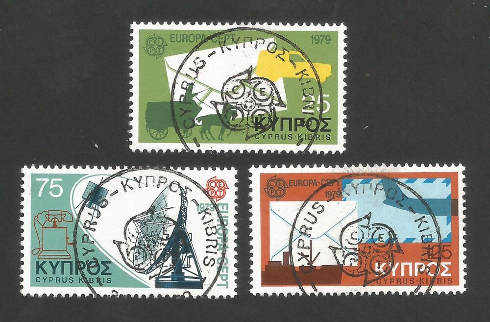 Cyprus Stamps SG 520-22 1979 Europa Communications - USED (r201)
