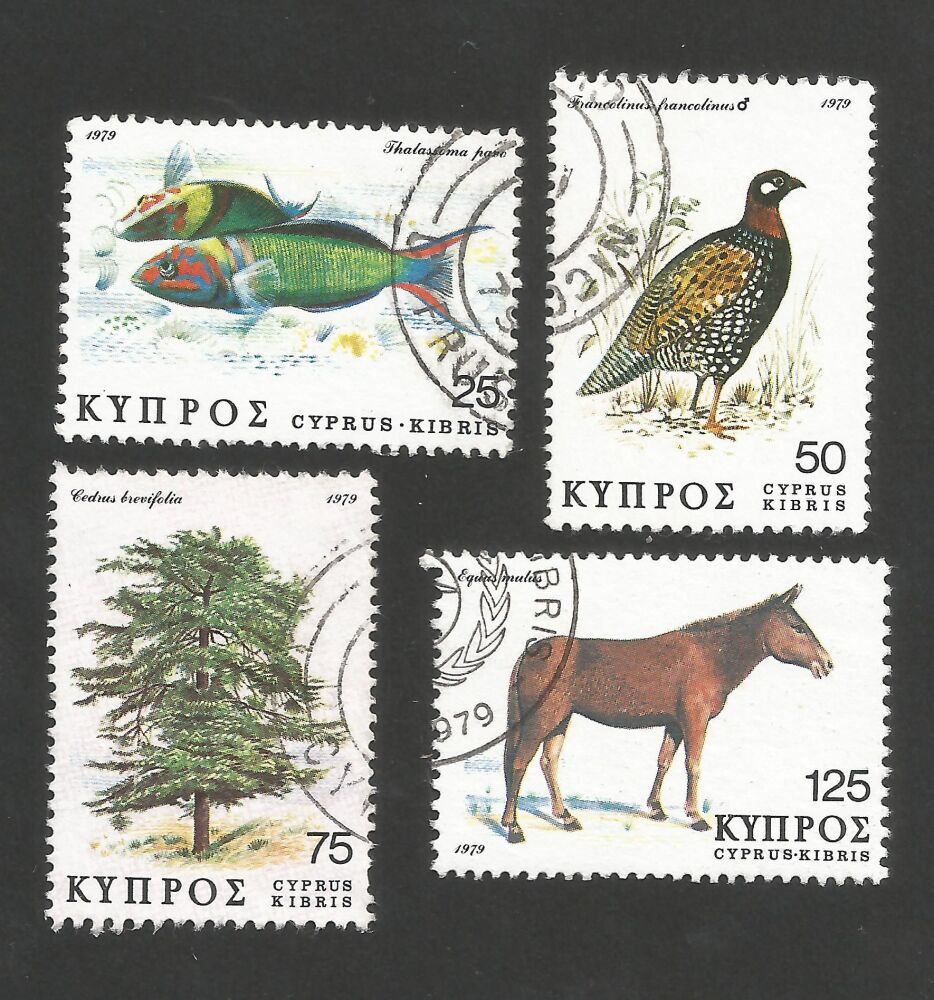 Cyprus Stamps SG 523-26 1979 Flora and Fauna - CTO USED (r202)