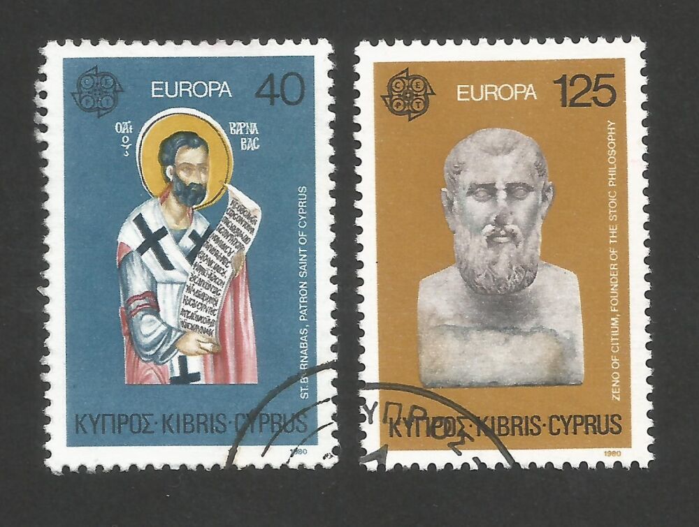 Cyprus Stamps SG 540-41 1980 Europa Personalities - USED (r213)