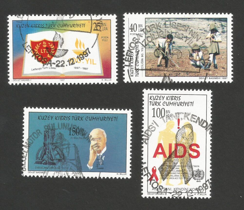 North Cyprus Stamps SG 455-58 1997 Anniversaries - CTO USED (r252)