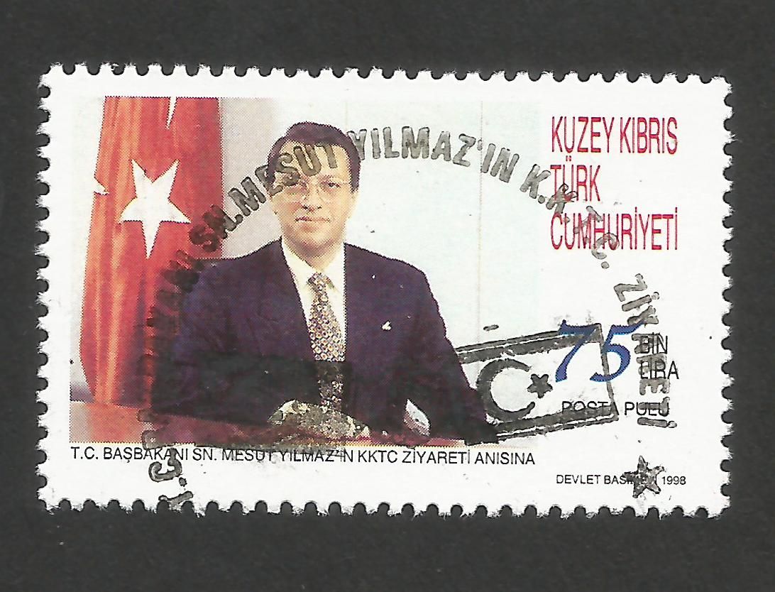 North Cyprus Stamps SG 471 1998 Turkish PM Yilmaz Visit - CTO USED (r257)