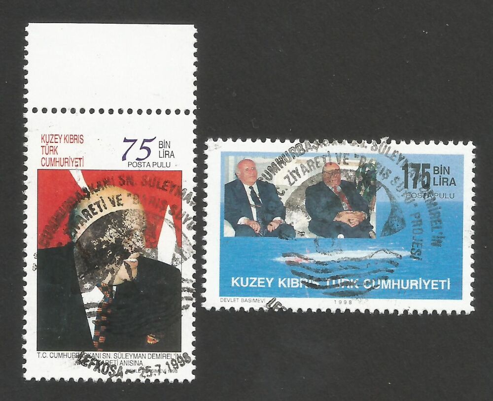 North Cyprus Stamps SG 472-73 1998 Water for peace project - CTO USED (r258)