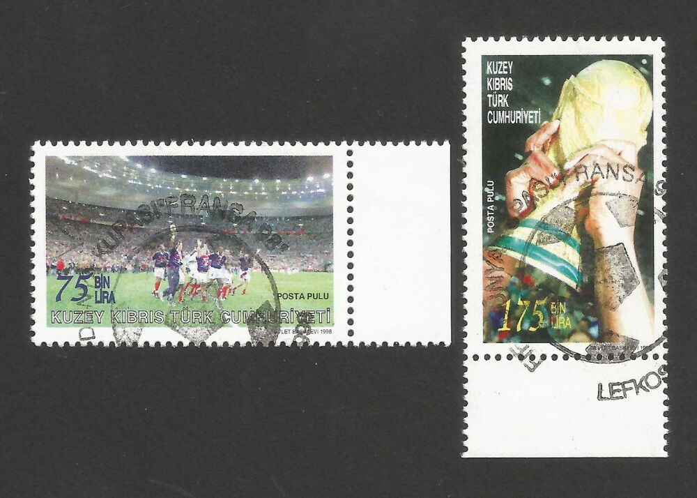North Cyprus Stamps SG 474-75 1998 France World Cup Football - CTO USED (r259)