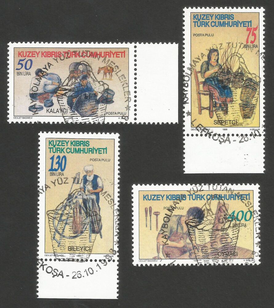 North Cyprus Stamps SG 477-78 1998 Crafts - CTO USED (r261)