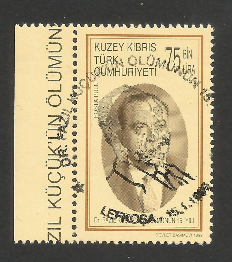 North Cyprus Stamps SG 486 1999 Dr Fazil Kucuk - CTO USED (r263)