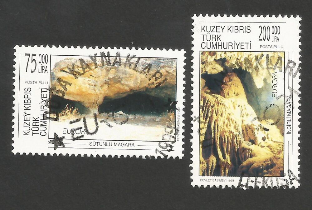 North Cyprus Stamps SG 492-93 1999 Europa Parks and Gardens - CTO USED (r264)