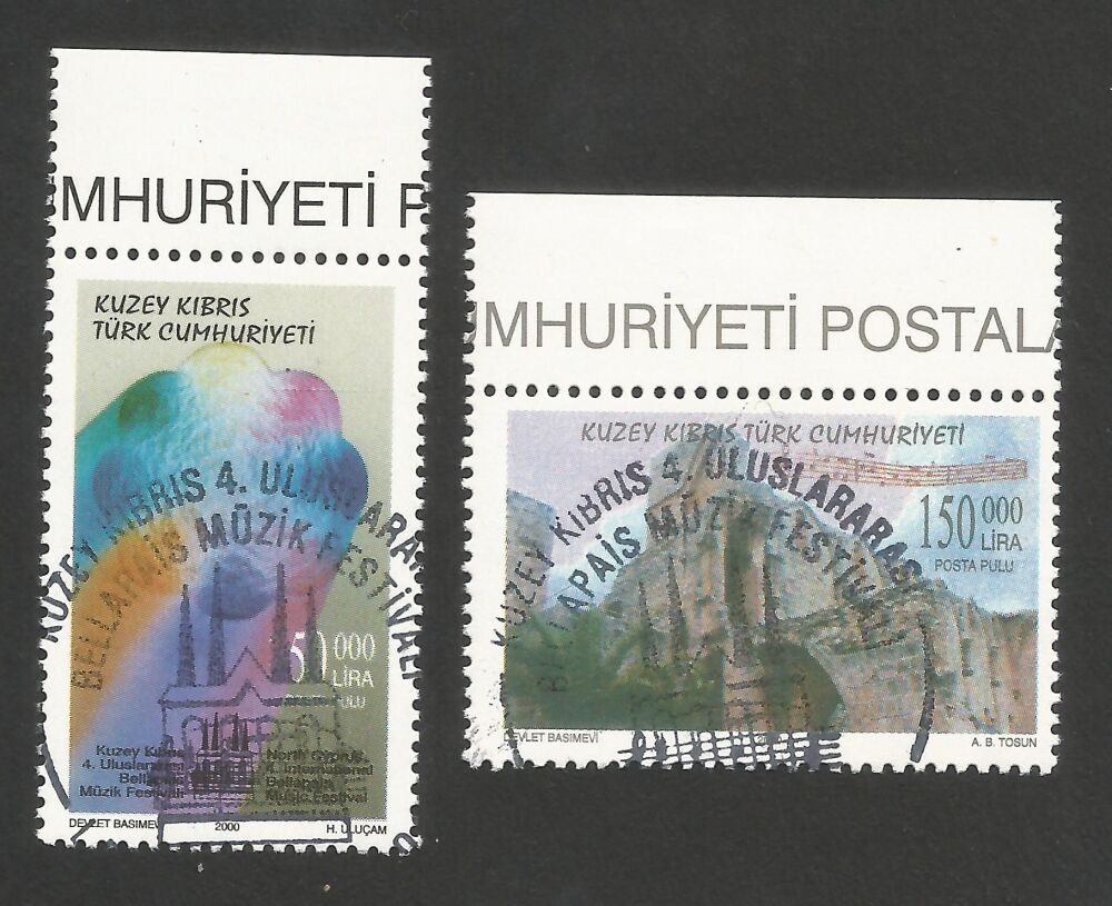 North Cyprus Stamps SG 0510-11 2000 Bellapais Abby Music Festival - CTO USED (r266)